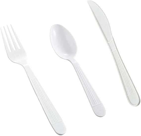 90pcs plastic forks spoons and knives cutlery set