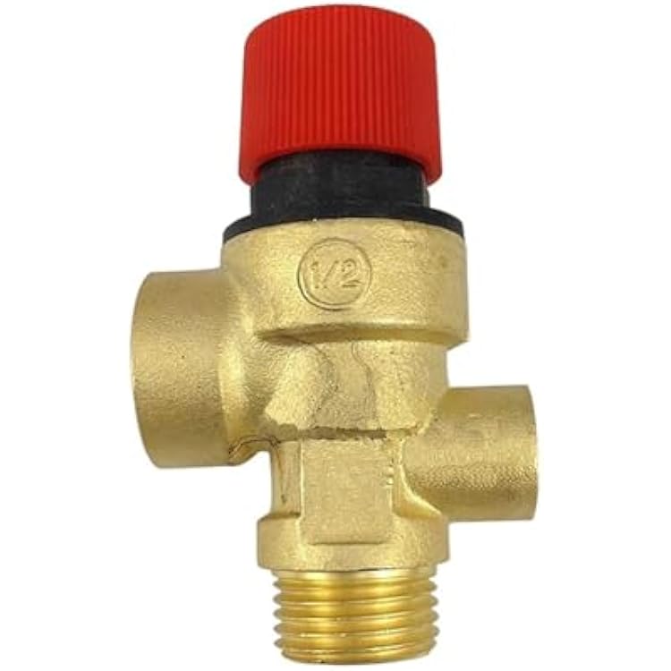 SSIMOO DN15 G12 Inch Brass Pressure Relief Valve for Water Heater Boiler Hot Water Tank Safety Valve Control Value 1.5-8 Bar Kindly Size : 6 bar