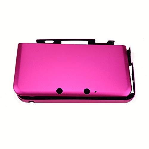 Aluminum Hard Metal Box Protector Cover Plate Protective Case Housing Shell for Nintend 3DS LLXL Rose red