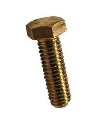 M16-2.0 x 35mm Hex Cap Screws, DIN 933, Class 10.9 Steel, 25 Pack | Zinc Yellow finish. Hex head with washer face. High strength hex bolts for machinery and equipment.