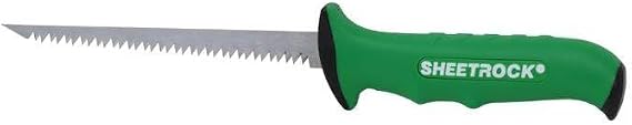 USG Sheetrock Tools 6" Drywall Jab Saw, Sharp Tip Wallboard Saw with Aggressive Teeth, Soft-Grip Ergonomic Handle, 1.8 mm Thick Blade for Drywall Cutting, Plunge Cuts, Installation and Repair