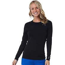 Maevn BESTEE Women's Basic Long Sleeve Under Scrub Tee (X-Small, Black)