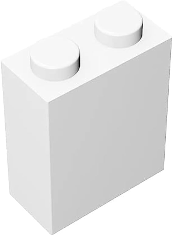 Classic Building Bulk Brick 1x2x2, 100 Piece Building White Brick, Compatible with Lego Parts and Pieces 3245, Compatible with Major Brands(Colour:White)