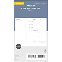 Filofax Lifestyle Refill, Personal Size, Organizer Refill, White Paper, Expense Tracker, 56 Sheets (B132850)