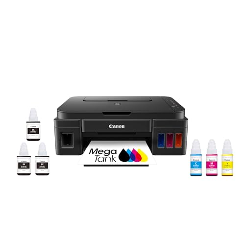 Canon G3200 All-In-One Wireless Supertank MegaTank Printer| Copier| Scanner| and Mobile Printing, Black, 6.5 x 17.6 x 13 0630C002