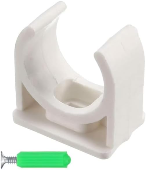 5 Pcs U-Shaped PVC Water 50mm Pipe Clamps Clips, U-Shaped Buckles Fit for 2" (50mm) Water Pipes and TV Trays Tubing Hose Hanger Support Pex Tubing