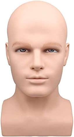 Male Foam Mannequin Head for Wigs Hats Headphones Masks Display | Foam head fits wigs, hats, masks & headphones; smooth surface for salon, photography, retail & safety training displays