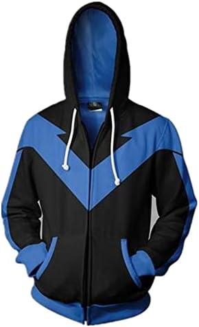 Anime Costume Hoodie for Women Men Movie Hero 3D Print Zip Up Jacket Halloween Cosplay Hoodies