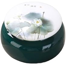 tea caddy Ceramic Tea Canister With Lid Home Storage Jar For Loose Tea,Coffee Beans,Herb,Candy,Spices,Nuts tea storage(Green)