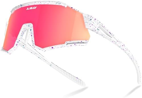 Polarized Kids Sunglasses, Youth Baseball Sunglasses Ultra-Light TR90 Frame UV400 Sports Cycling Glasses for Boys Girls