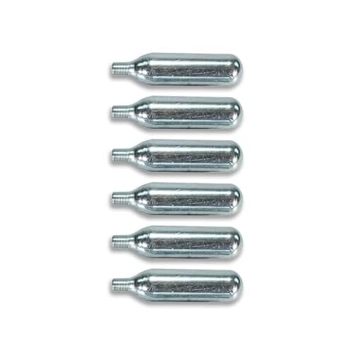 Stop & Go 1091 16 Gram Threaded CO2 Canisters, 6 Pack, for Tire Inflation on Motorcycles, ATVs, Bicycles, and Small Vehicles
