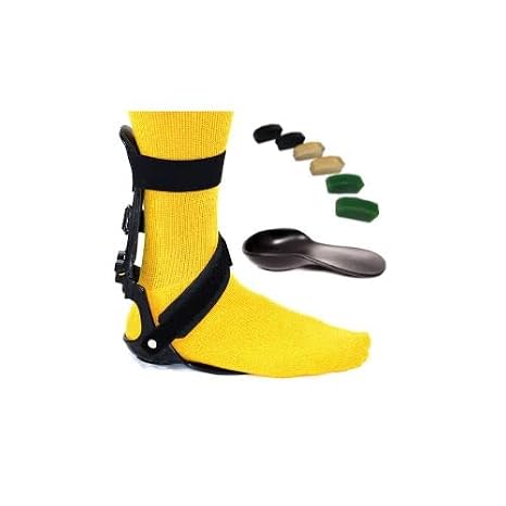 Step-Smart Brace for Drop Foot/AFO (Right Foot, Small/Medium) w/Hip Square for alternate foot alignment, Adjustable Foot Drop Brace for Walking or Running with Shoes, Made in the U.S.A.