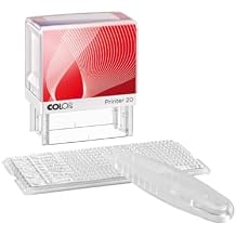 COLOP Printer 20/1 Do It Yourself Self-Inking Stamp, Fully Customizable Text Stamp, 4 Lines of Text, 1.5 x .55 Impression, DIY Rubber Stamp Kit, Includes Tweezers