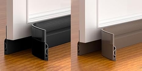 Door Draft Stopper,Adjustable Door Sweep for Bottom of Door,Silicone Weather Stripping Door Bottom Seal Blocker Air Noise,Under Door Gap Filler for Interior/Exterior Doors