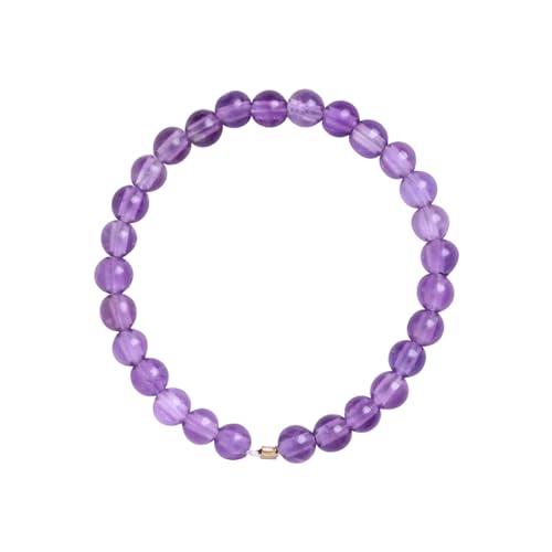 Raw Natural Amethyst Ring, February Birthstone Crystal Bead Ring with Fixed Size, Purple Crystal Gemstone Ring, Handmade Energy Healing Crystals Gift