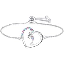 M&Ostyle Mermaid Bracelet for Girls Boys Crystal Heart Pendant Bracelet Gifts Jewelry Gifts for Girls Daughter Boys Son Granddaughter Niece Birthday Christmas Graduation Gift