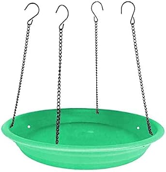 Hanging Bird Feeder Tray, Platform Seed Tray - Multi-Purpose use - for Bird Feeders, Outdoor Garden Decoration for Wild Backyard Attracting Birds Works Great for catching Seed and Husk. ( Green )