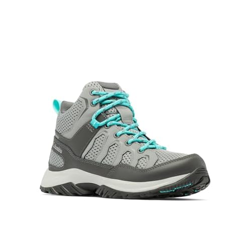 Columbia Womens Granite Trail Mid Waterproof, Titanium Grey SteelBright Aqua, 9