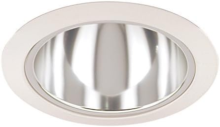 Juno Lighting Group 216C-WH 207 HZWH Downlight Cone Clear Alzak with White Trim, 75 Watts, 5 Inch