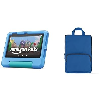 Amazon Fire 7 Kids Tablet Sleeve Bundle Bundle includes Amazon Fire 7 Kids tablet,16GB, Blue & Denim Carrying Case