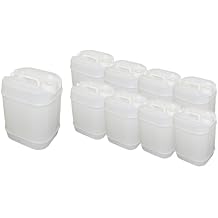 Air Sea Containers | 19L / 5Gallon White Jerrican | White Jerrican Jug | Food Grade Quality | BPA Free | Perfect Container to Ship Chemicals & Liquids | Easy Stacking HDPE Containers (1)