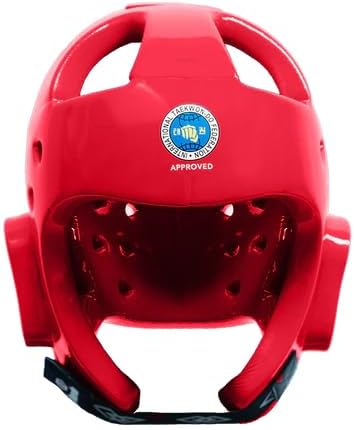 Daedo ITF Approved Taekwondo Head Guard Red or Blue Sparring Helmet Lightweight Foam Headgear Coated with Plastic Paint