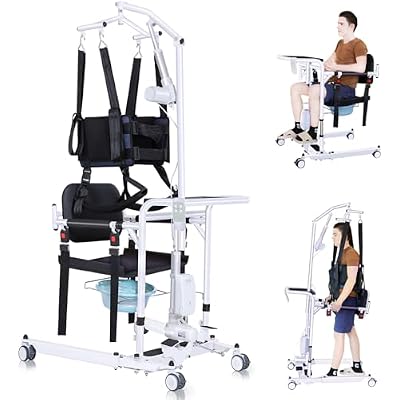 Electric Transfer Lift Chair for Home, Assisting Elderly People in Walking with Electric Hoist Brackets, Upgrade Electric Patient Lift Transfer Chair for Car, Bathroom Transfer Lift Chairs for Seniors