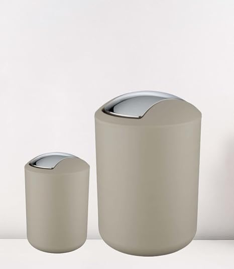 Saban 2'li Bej Çöp Kovası 6,4 Litre ve 2 Litre Plastik Brasil Model