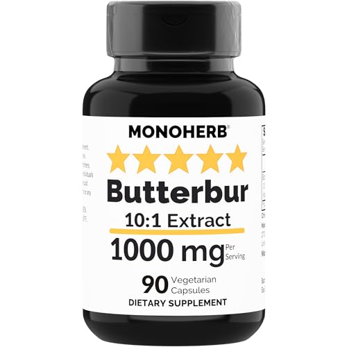 MONOHERB Butterbur Extract 1000 mg - 90 Vegetarian Capsules