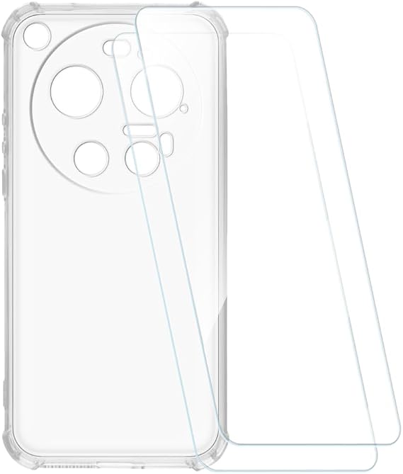 Print Case + 2 Piece Tempered Glass Film Compatible with Leica Leitzphone Powered by Xiaomi 5G, Shock Absorbing Soft Cover HD Clear Clear | 6.9" 5G プリントソフトカバー＆2枚入りスクリーンプロテクターフィルム、耐傷性ウルトラクリアシールド