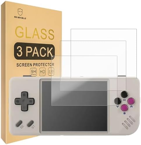 Mr.Shield Screen Protector compatible with Anbernic RG28XX [Tempered Glass] [3-PACK] [Japan Glass with 9H Hardness]