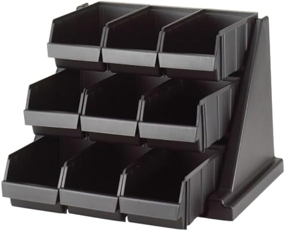 Cambro Condiment Organizer,14 1/4 in H,Black EA9RS9110-1 Each