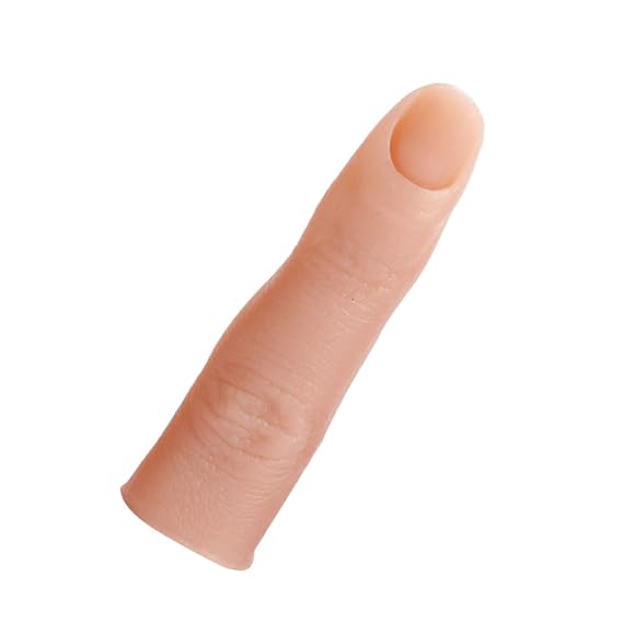 Silicone Practice Fake Finger for Nail Art, Bendable Joint Display Model