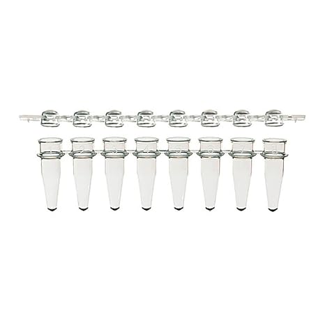 1149Z69PK, 12 Strip PCR Tube & Domed Strip Cap Packed Together, 0.2mL Capacity, Blue, Pack of 80