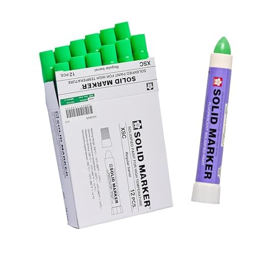 SAKURA Solid Marker, Solidified Paint, XSC-329 Fluorescent Green Box of 12