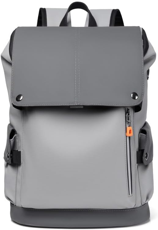 Backpack for Men, Large Capacity Waterproof Laptop Shoulder Backpack for Work Business Travel (Light Grey)