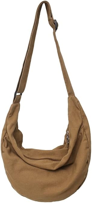 Canvas Crossbody Bag for Women and Men Trendy Messenger Bag