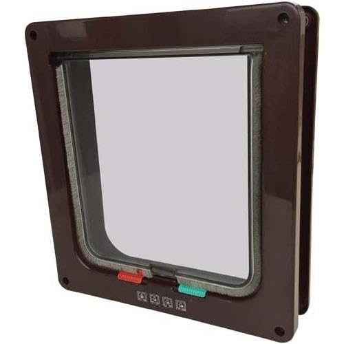 Cat Dog Door 4 Way 25x23,5x5 Cm Brown