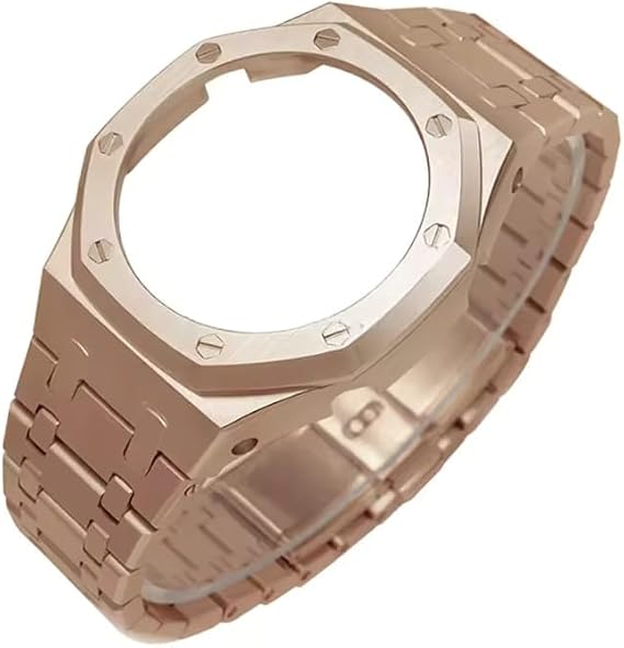 CasiOak GA2100 Metal Watch Band and Case Mod Kit, Strap Bezel Accessories Compatible with Casio Mens G-Shock GA2100 Watches