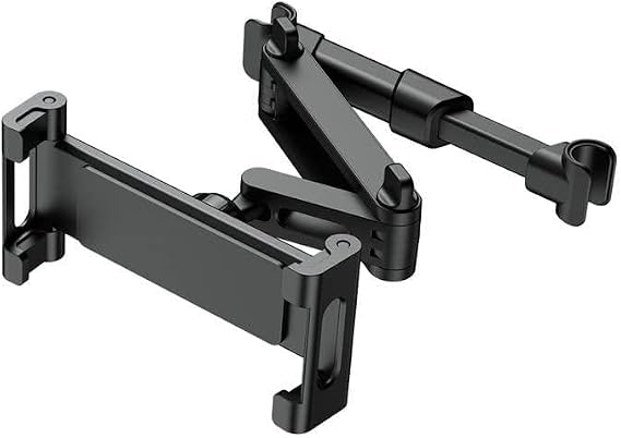 Car Headrest Mount Suitable for Dodge Challenger 2008-2014, Tablet Phone Holder Extendable Bracket Telescopic Cradle Interior Entertainment,Black
