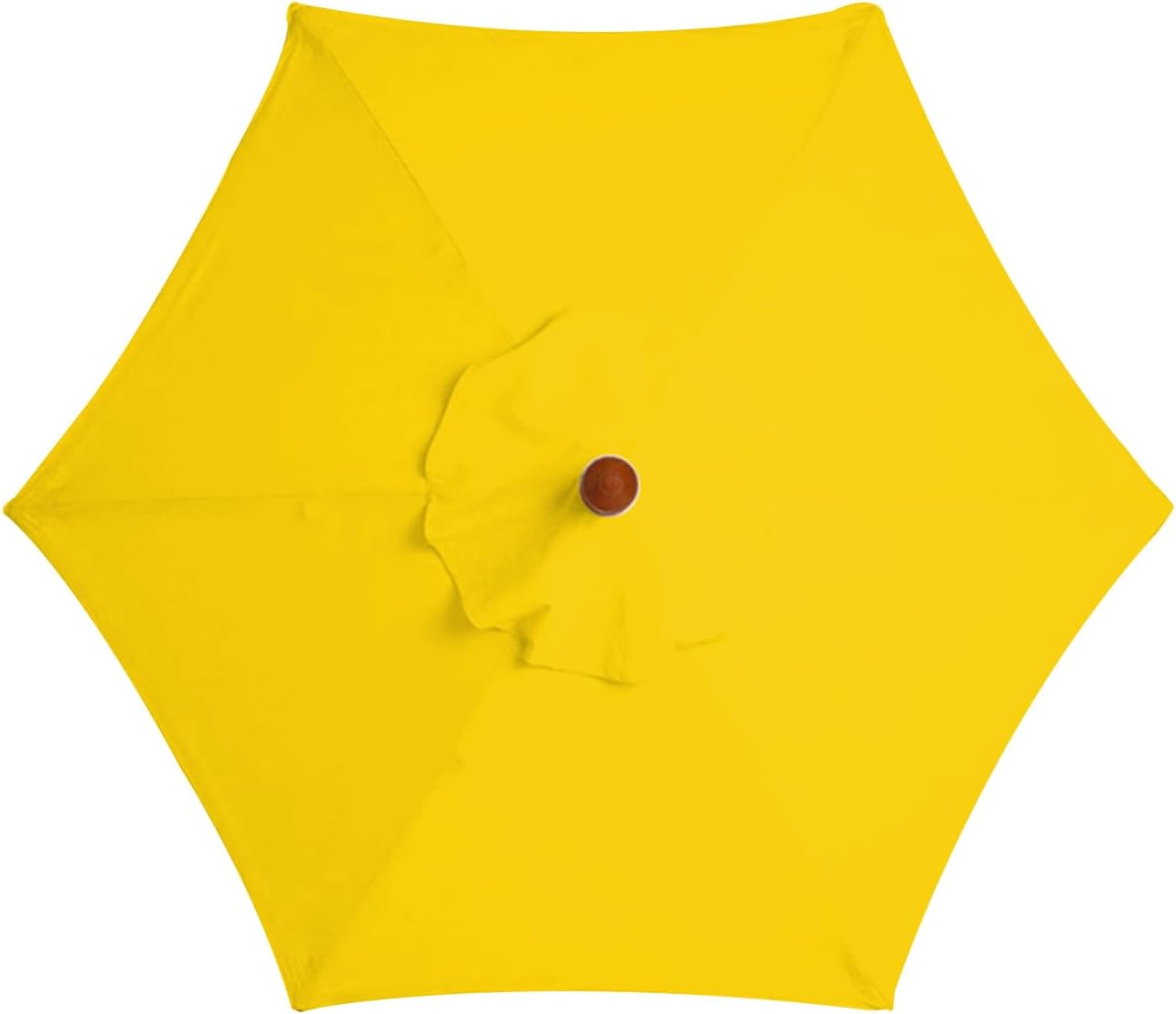 TWSOUL Replacement Sun Umbrella Fabric Cover, 2.7m 6 Ribs Sun Umbrella Replacement Canopy Cover, Anti-Ultraviolet Patio Umbrella Cloth Cover (Yellow, 2.7m / 6 Ribs)