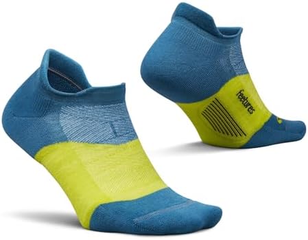 Feetures Merino 10 Max Cushion No Show Tab Ankle Socks - Wool Socks for Women & Men - 1 Pair