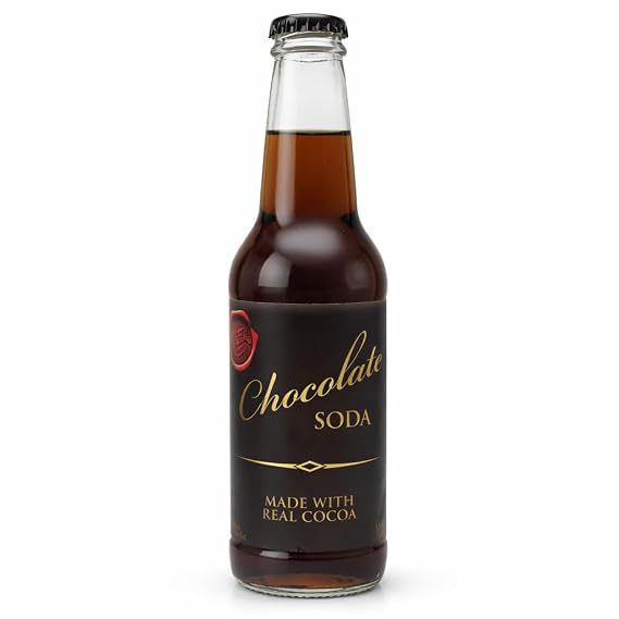 Rocket Fizz Chocolate Soda Flavor | Cane Sugar | Craft Soda Pop Drinks | 12 oz in Glass Bottle (Single Bottle)