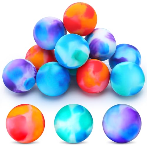 Poen 12 Pieces Hockey Balls Outdoor High Density Minimal Bounce Design High Contrast for Street Hockey, Assorted Colored