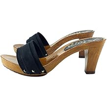Kiara Shoes Low Heel Summer Mule | Made in Italy - K5101 Nero