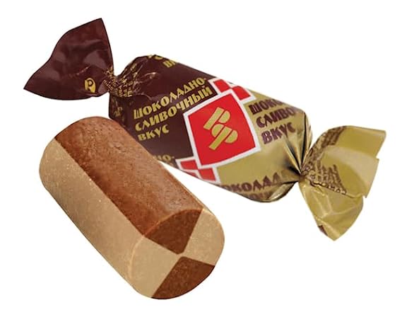 "Batonchik", Individually Wrapped Chocolate & Cream Candy, Bulk Pack of 11lb/5kg