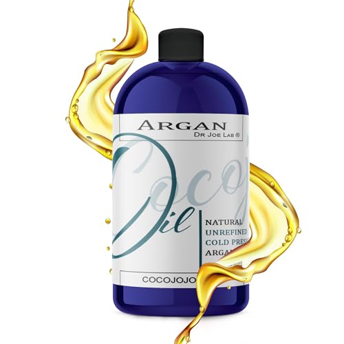 cocojojo Argan Oil - Cold Pressed 8 oz Pure Natural Extra Virgin Unrefined Argan Moroccan Marrakesh Oil Moisturizer Hair Face Lips Body Scalp Skin