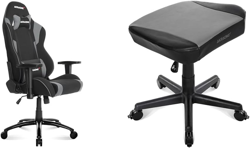 AKRacing Gaming Chair  Footrest Set Wolf Gray  Footrest Gray