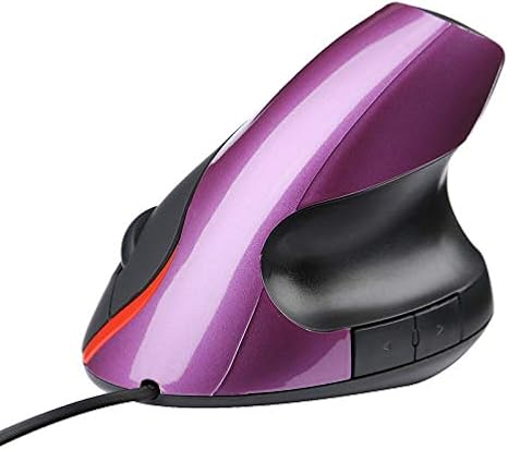 Mikayoo Ergonomic Vertical Mouse - Wired USB Optical Mouse with 5 Programmable Buttons for Computer & Laptop (Purple)