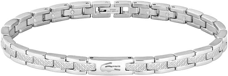 Lacoste Gliederarmband für Herren Kollektion METROPOLE in Edelstahl Verziert mit Petit-Piqué-Muster - 2040117